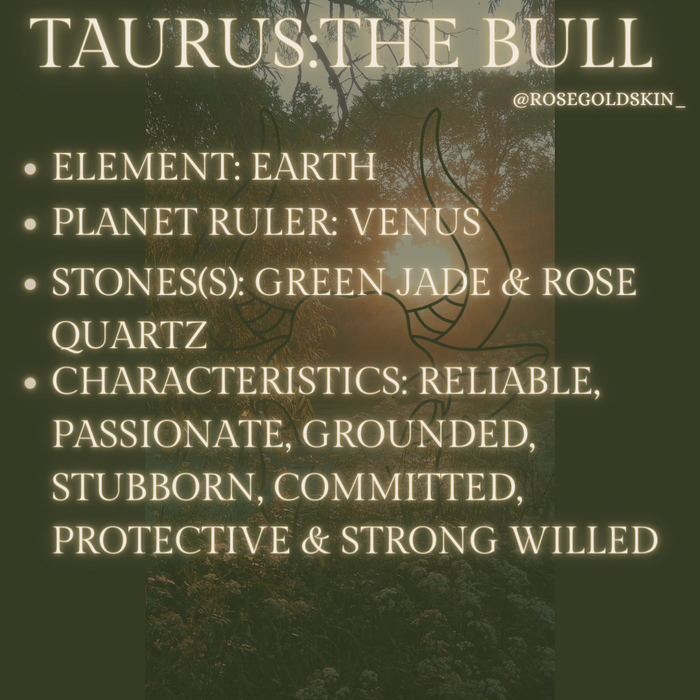 TAURUS: THE BULL ♉︎ Body Bar/CRYSTAL SET