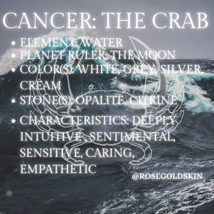 CANCER: THE CRAB ♋︎ BODY BAR/CRYSTAL SET